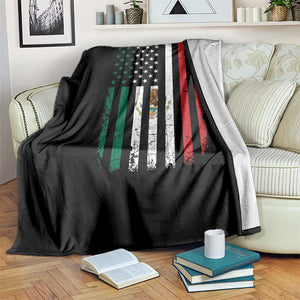 Mexican American Flag Mexican Roots Mexico America Throw Blanket TS11 Print Your Wear