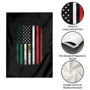 Mexican American Flag Mexican Roots Mexico America Garden Flag TS11 Print Your Wear