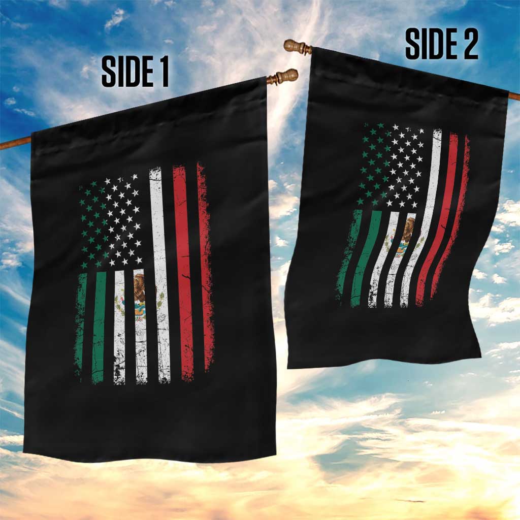 Mexican American Flag Mexican Roots Mexico America Garden Flag TS11 Print Your Wear