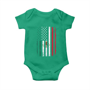 Mexican American Flag Mexican Roots Mexico America Baby Onesie TS11 Irish Green Print Your Wear