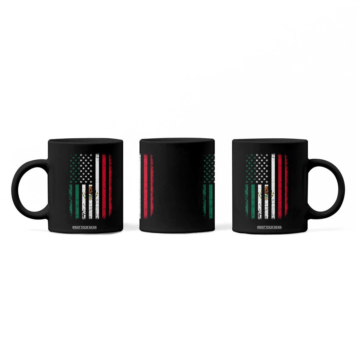 Mexican American Flag Mexican Roots Mexico America Coffee Mug TS11 Print Your Wear