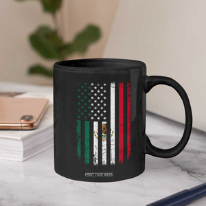 Mexican American Flag Mexican Roots Mexico America Coffee Mug TS11 Print Your Wear