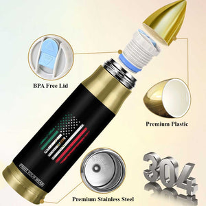 Mexican American Flag Mexican Roots Mexico America Bullet Tumbler TS11 Print Your Wear