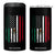 Mexican American Flag Mexican Roots Mexico America 4 in 1 Can Cooler Tumbler TS11 One Size: 16 oz Black Print Your Wear