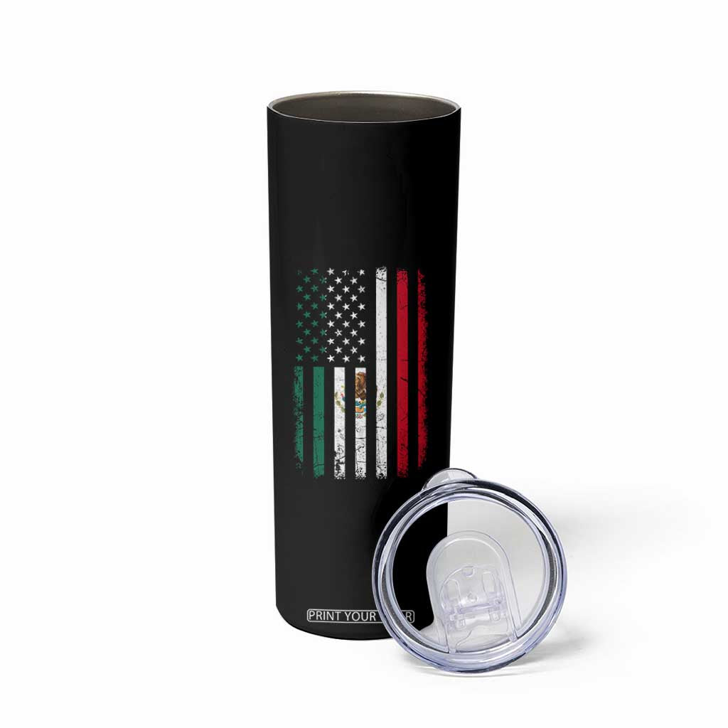 Mexican American Flag Mexican Roots Mexico America Skinny Tumbler TS11 Print Your Wear