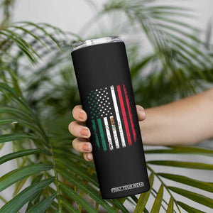 Mexican American Flag Mexican Roots Mexico America Skinny Tumbler TS11 Print Your Wear
