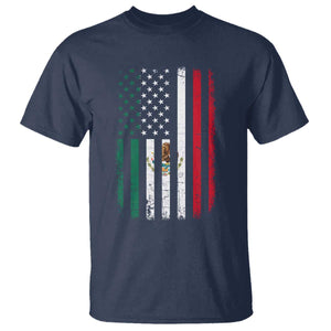 Mexican American Flag Mexican Roots Mexico America T Shirt TS11 Navy Print Your Wear