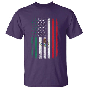 Mexican American Flag Mexican Roots Mexico America T Shirt TS11 Purple Print Your Wear