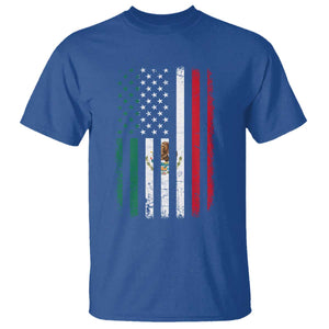 Mexican American Flag Mexican Roots Mexico America T Shirt TS11 Royal Blue Print Your Wear