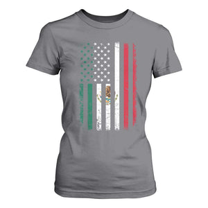 Mexican American Flag Mexican Roots Mexico America T Shirt For Women TS11 Charcoal Print Your Wear