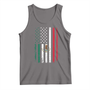 Mexican American Flag Mexican Roots Mexico America Tank Top TS11 Deep Heather Print Your Wear