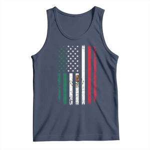 Mexican American Flag Mexican Roots Mexico America Tank Top TS11 Navy Print Your Wear