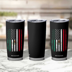Mexican American Flag Mexican Roots Mexico America Tumbler Cup TS11 Print Your Wear