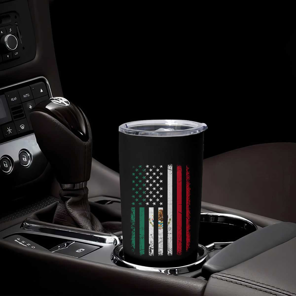 Mexican American Flag Mexican Roots Mexico America Tumbler Cup TS11 Print Your Wear