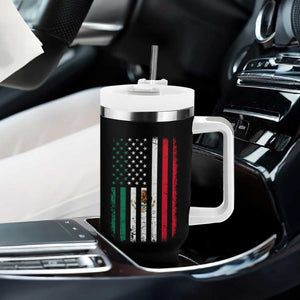 Mexican American Flag Mexican Roots Mexico America Tumbler With Handle TS11 Print Your Wear