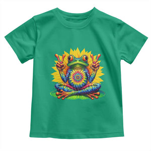 Tie Dye Frog Peace Sign Hippie Sunflower Toddler T Shirt TS11 Irish Green Print Your Wear