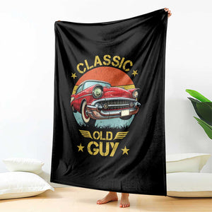 Funny Classic Old Guy Throw Blanket Humor Saying Classic Car Lover TS11 Print Your Wear