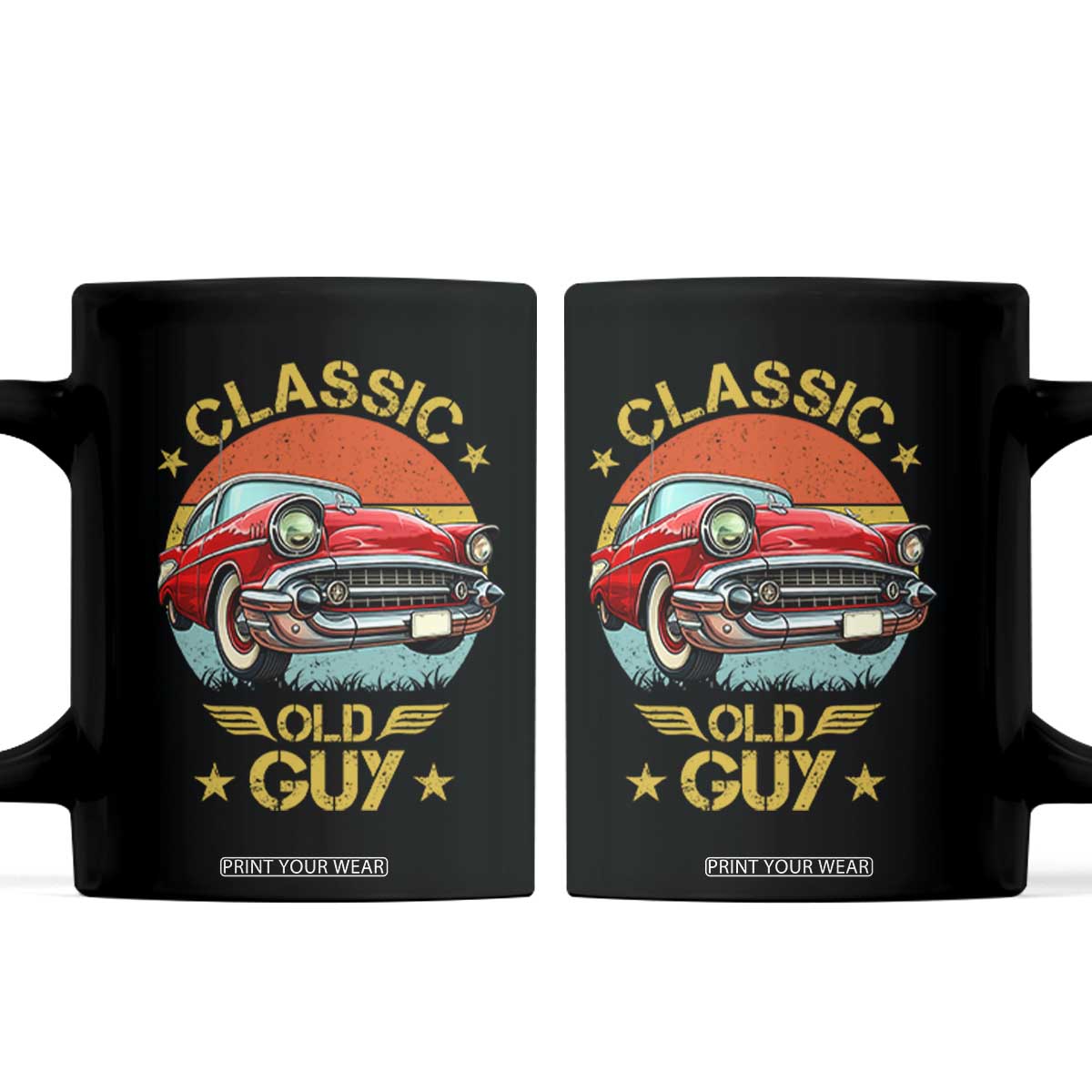 Funny Classic Old Guy Coffee Mug Humor Saying Classic Car Lover TS11 Black Print Your Wear
