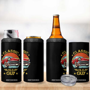 Funny Classic Old Guy 4 in 1 Can Cooler Tumbler Humor Saying Classic Car Lover TS11 Print Your Wear