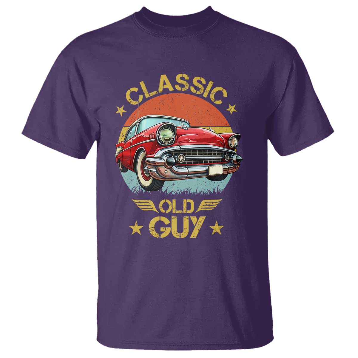 Funny Classic Old Guy T Shirt Humor Saying Classic Car Lover TS11 Purple Print Your Wear