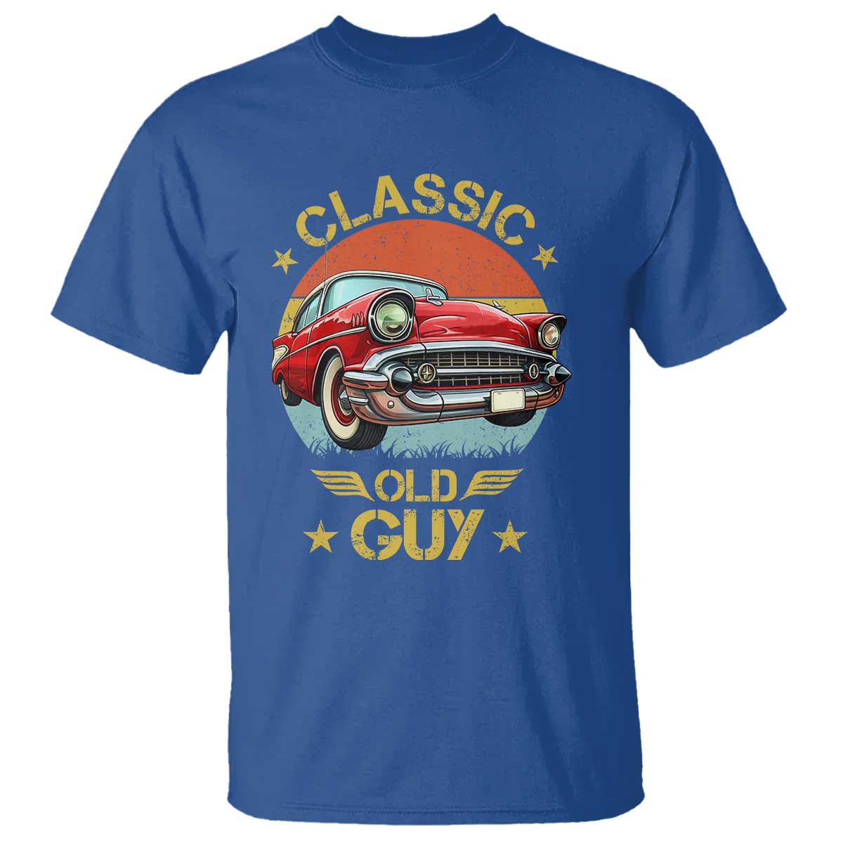 Funny Classic Old Guy T Shirt Humor Saying Classic Car Lover TS11 Royal Blue Print Your Wear