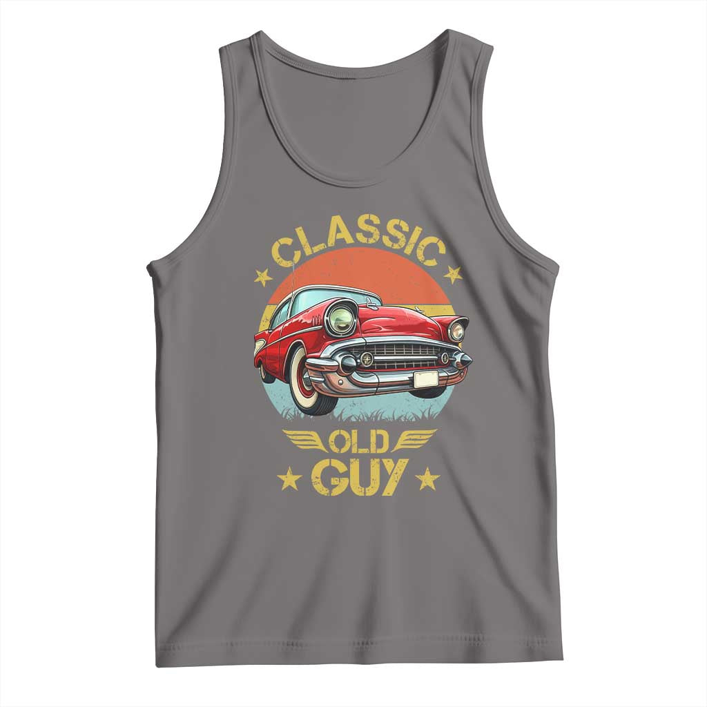 Funny Classic Old Guy Tank Top Humor Saying Classic Car Lover TS11 Deep Heather Print Your Wear