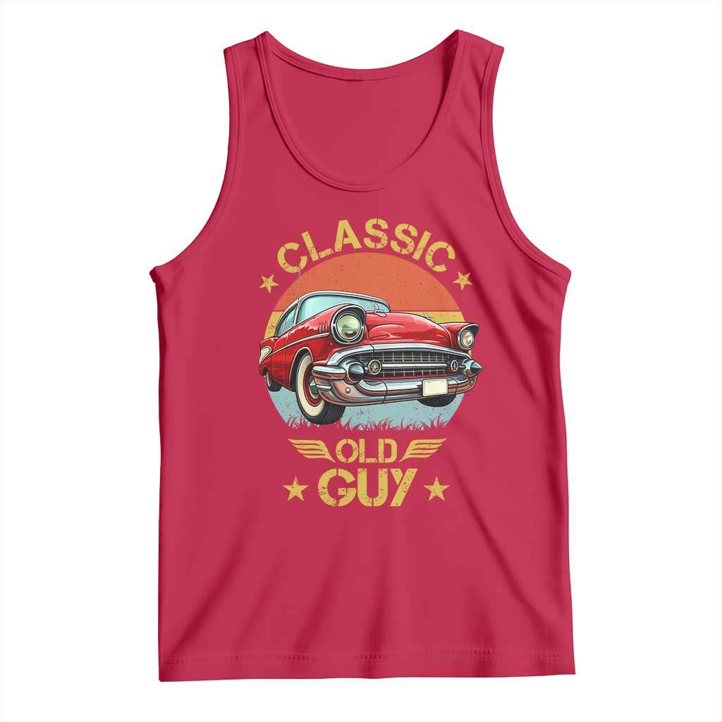 Funny Classic Old Guy Tank Top Humor Saying Classic Car Lover TS11 Red Print Your Wear