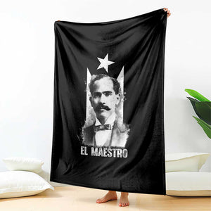Pedro Albizu Campos Throw Blanket El Maestro Black Puerto Rico Flag TS11 Print Your Wear