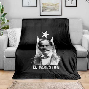Pedro Albizu Campos Throw Blanket El Maestro Black Puerto Rico Flag TS11 Print Your Wear