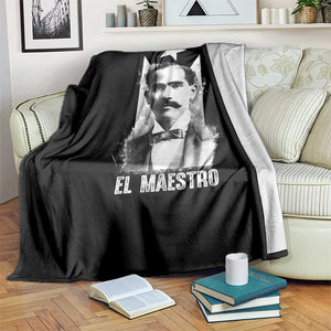 Pedro Albizu Campos Throw Blanket El Maestro Black Puerto Rico Flag TS11 Print Your Wear
