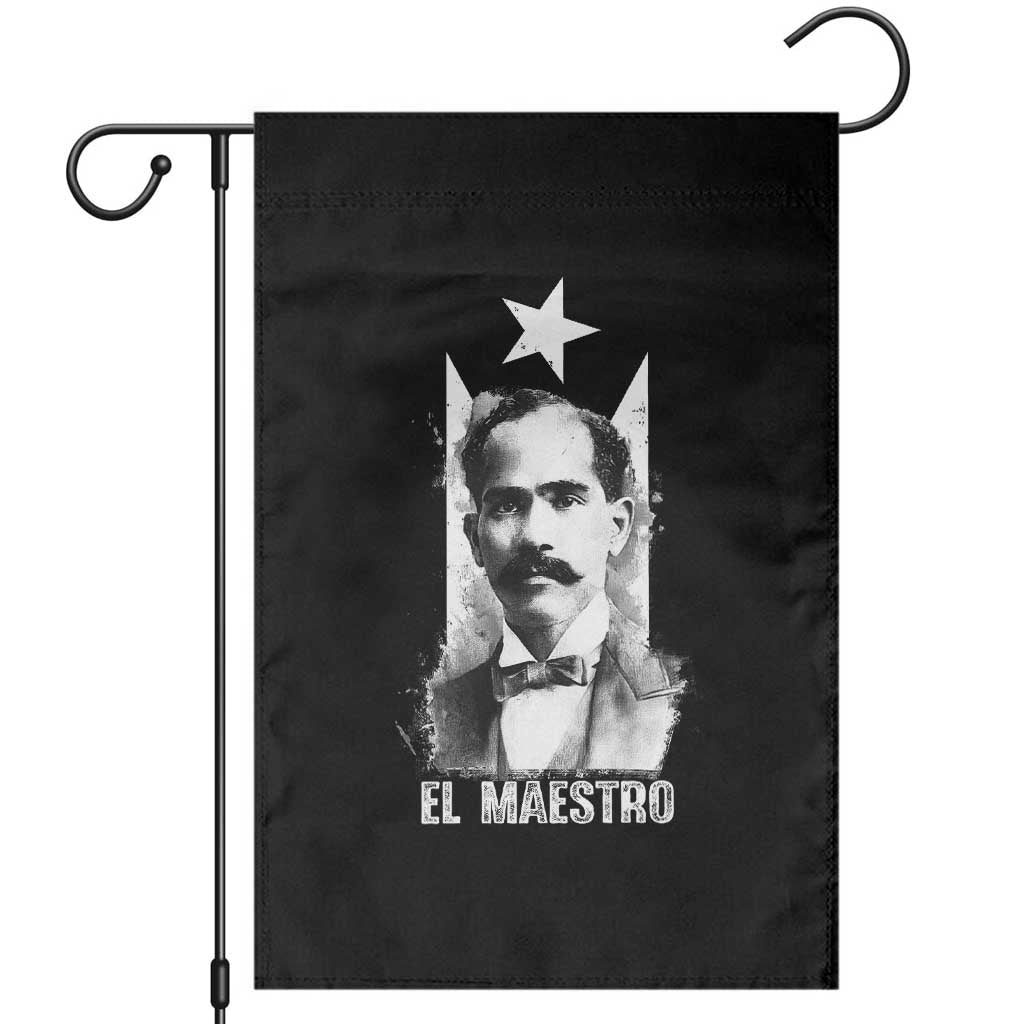 Pedro Albizu Campos Garden Flag El Maestro Black Puerto Rico Flag TS11 Black Print Your Wear