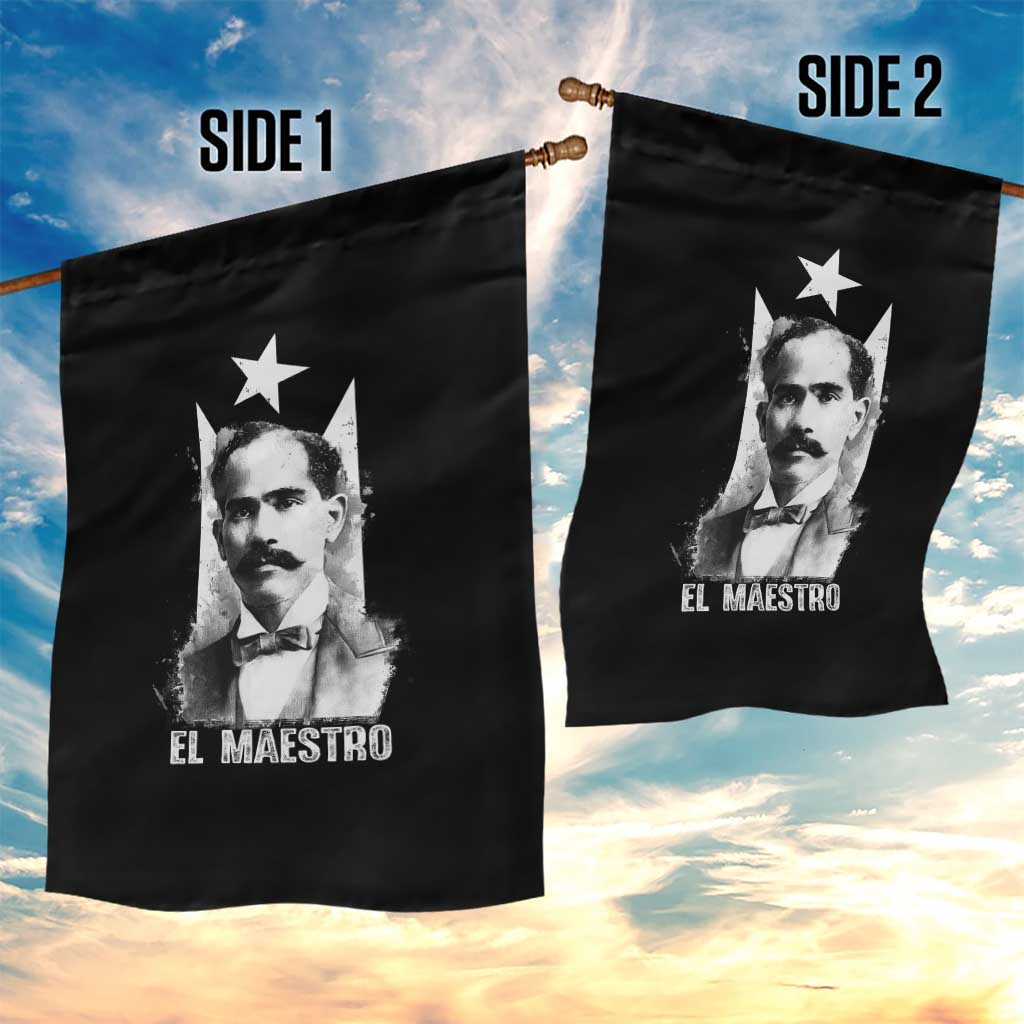Pedro Albizu Campos Garden Flag El Maestro Black Puerto Rico Flag TS11 Print Your Wear