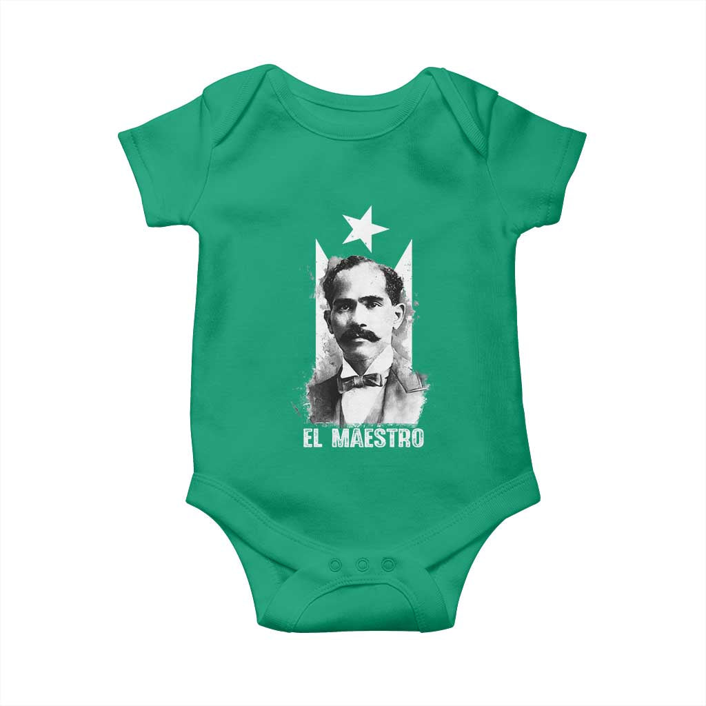Pedro Albizu Campos Baby Onesie El Maestro Black Puerto Rico Flag TS11 Irish Green Print Your Wear