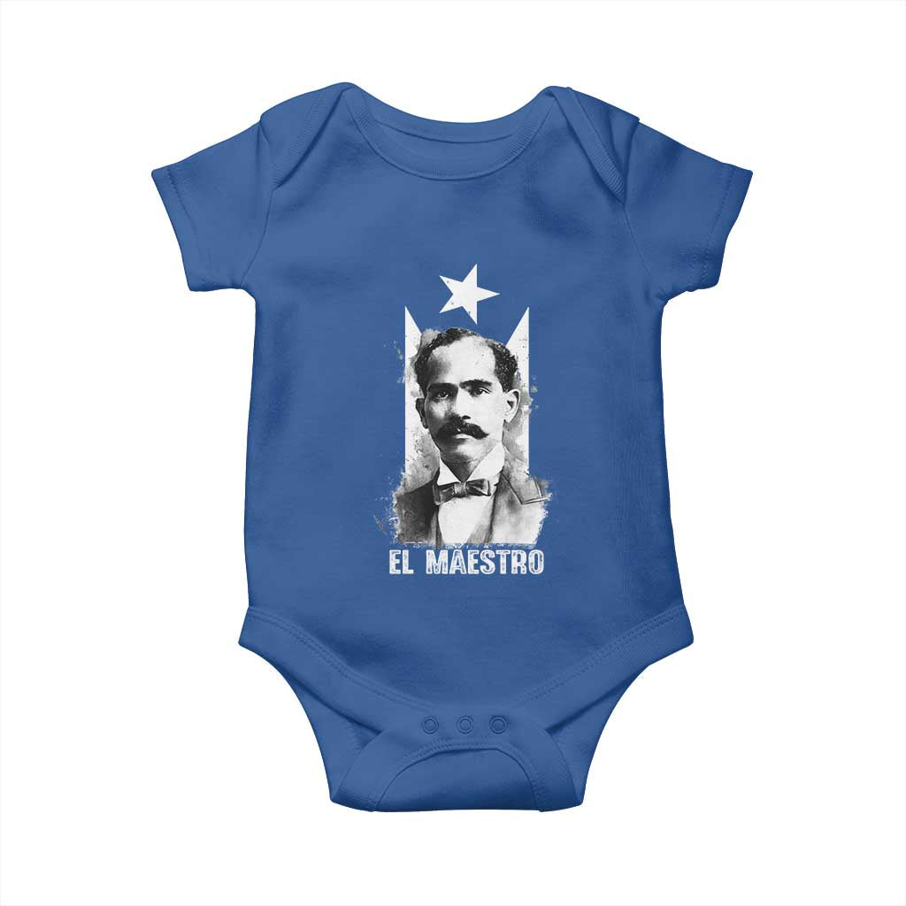 Pedro Albizu Campos Baby Onesie El Maestro Black Puerto Rico Flag TS11 Royal Blue Print Your Wear