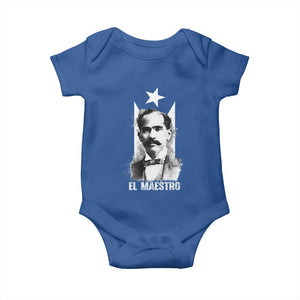 Pedro Albizu Campos Baby Onesie El Maestro Black Puerto Rico Flag TS11 Royal Blue Print Your Wear