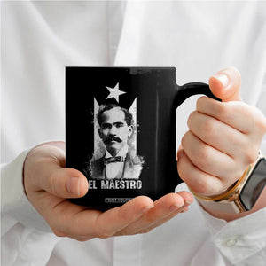 Pedro Albizu Campos Coffee Mug El Maestro Black Puerto Rico Flag TS11 Print Your Wear