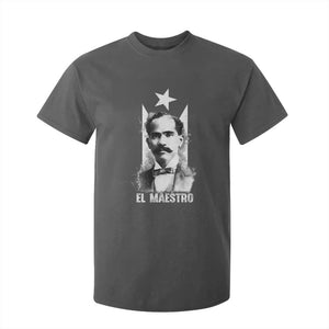 Pedro Albizu Campos T Shirt For Kid El Maestro Black Puerto Rico Flag TS11 Dark Heather Print Your Wear
