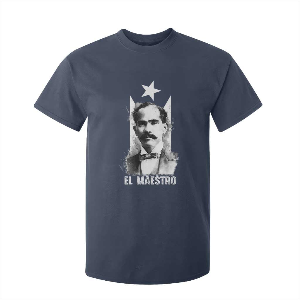 Pedro Albizu Campos T Shirt For Kid El Maestro Black Puerto Rico Flag TS11 Navy Print Your Wear