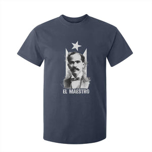 Pedro Albizu Campos T Shirt For Kid El Maestro Black Puerto Rico Flag TS11 Navy Print Your Wear