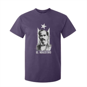Pedro Albizu Campos T Shirt For Kid El Maestro Black Puerto Rico Flag TS11 Purple Print Your Wear
