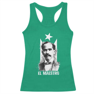 Pedro Albizu Campos Racerback Tank Top El Maestro Black Puerto Rico Flag TS11 Irish Green Print Your Wear