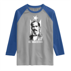 Pedro Albizu Campos Raglan Shirt El Maestro Black Puerto Rico Flag TS11 Sport Gray Royal Print Your Wear