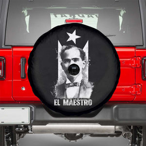 Pedro Albizu Campos Spare Tire Cover El Maestro Black Puerto Rico Flag TS11 Black Print Your Wear
