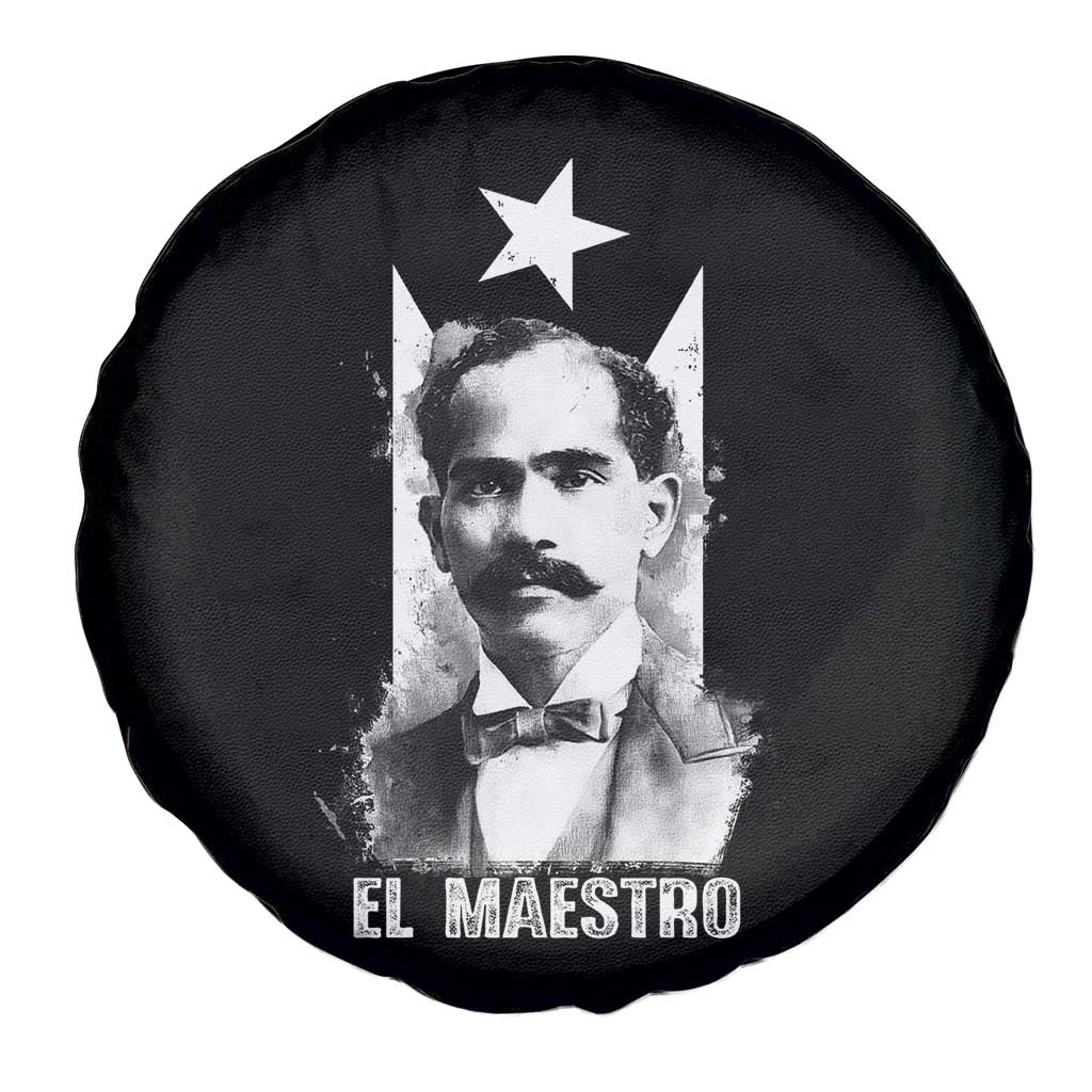 Pedro Albizu Campos Spare Tire Cover El Maestro Black Puerto Rico Flag TS11 Print Your Wear