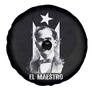 Pedro Albizu Campos Spare Tire Cover El Maestro Black Puerto Rico Flag TS11 Print Your Wear