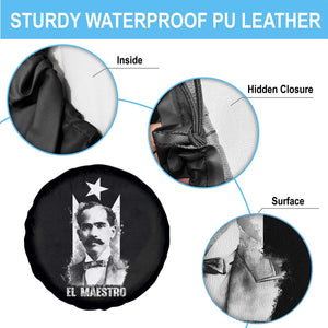 Pedro Albizu Campos Spare Tire Cover El Maestro Black Puerto Rico Flag TS11 Print Your Wear
