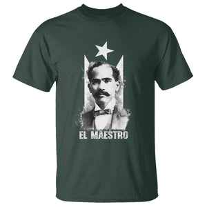 Pedro Albizu Campos T Shirt El Maestro Black Puerto Rico Flag TS11 Dark Forest Green Print Your Wear