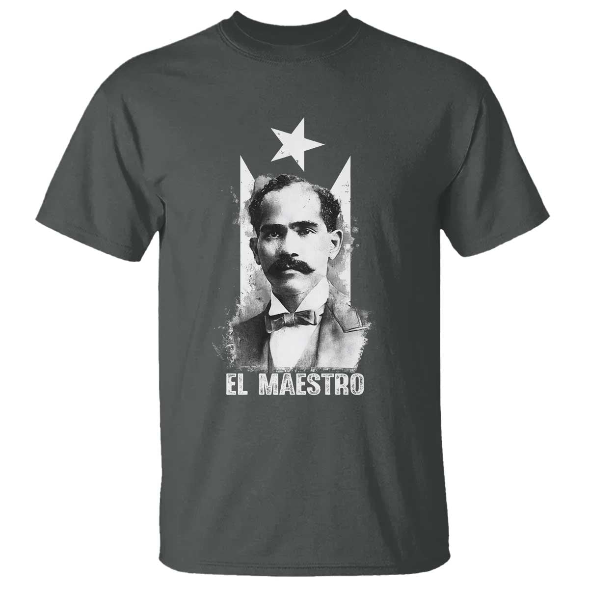 Pedro Albizu Campos T Shirt El Maestro Black Puerto Rico Flag TS11 Dark Heather Print Your Wear