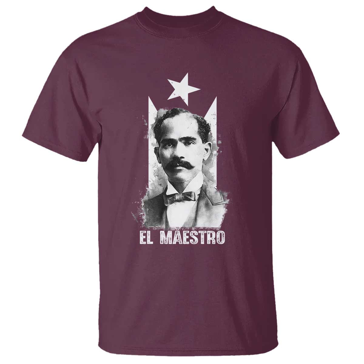 Pedro Albizu Campos T Shirt El Maestro Black Puerto Rico Flag TS11 Maroon Print Your Wear