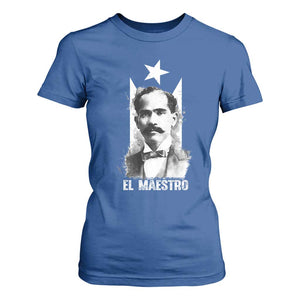 Pedro Albizu Campos T Shirt For Women El Maestro Black Puerto Rico Flag TS11 Royal Blue Print Your Wear